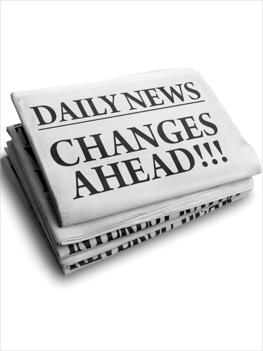 Daily news newspaper headline reading changes ahead